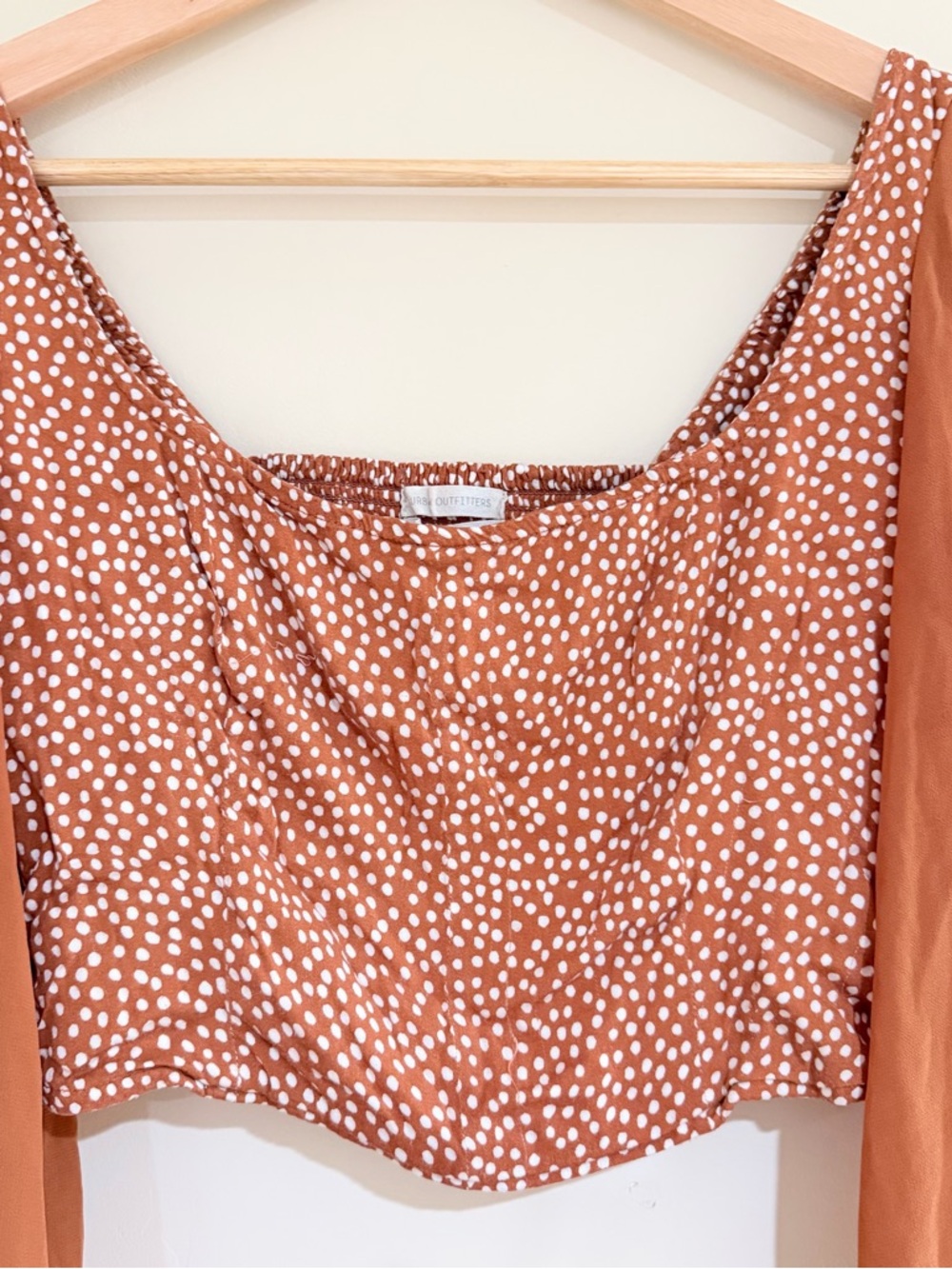 Urban Outfitters Rust Polka Dot Square Neck Cami